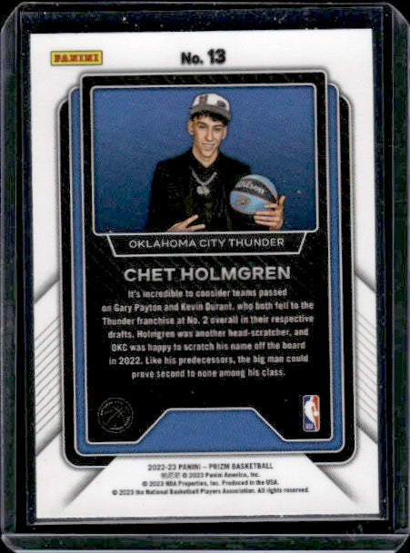 2022-23 Panini Prizm #13 Chet Holmgren Luck of the Lottery RC