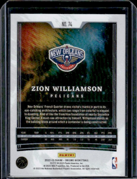 2022-23 Panini Origins #74 Zion Williamson