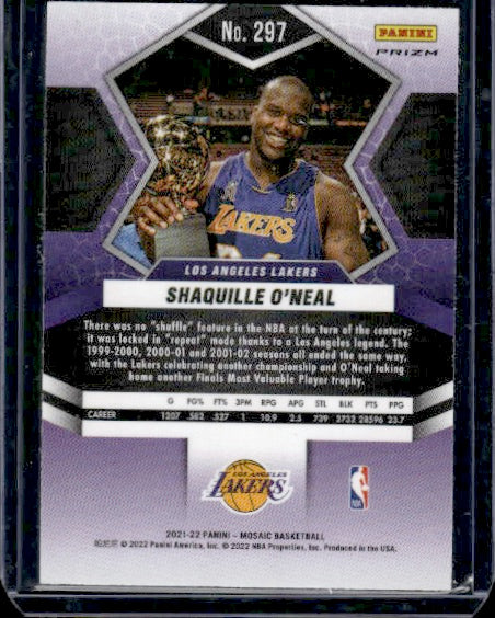 2021-22 Panini Mosaic #297 Shaquille O'Neal Mosaic