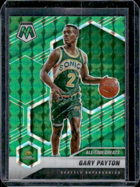 2020-21 Panini Mosaic #291 Gary Payton Mosaic Green