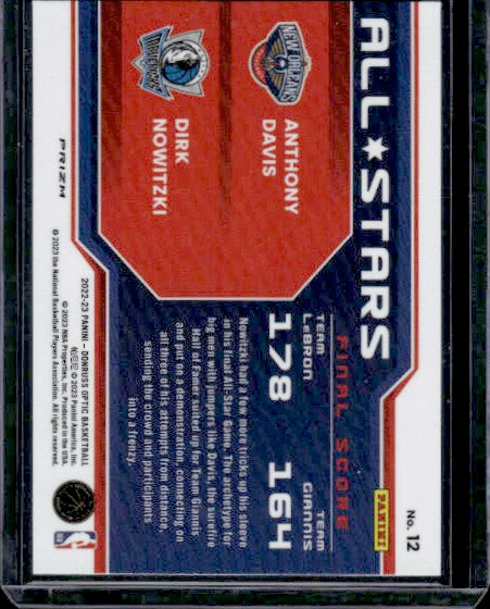 2022-23 Donruss Optic #12 Anthony Davis / Dirk Nowitzki All-Stars Holo