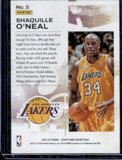 2022-23 Panini Court Kings #5 Shaquille O'Neal Double Exposure