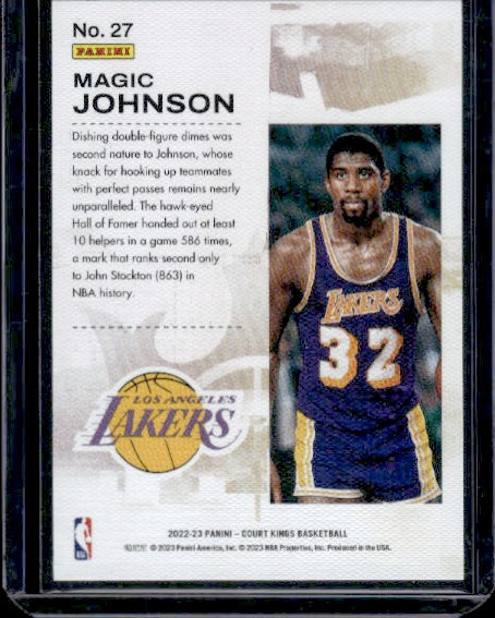 2022-23 Panini Court Kings #27 Magic Johnson Double Exposure