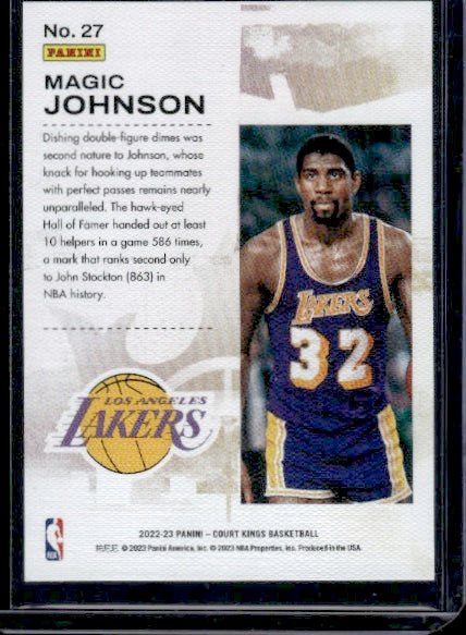 2022-23 Panini Court Kings #27 Magic Johnson Double Exposure