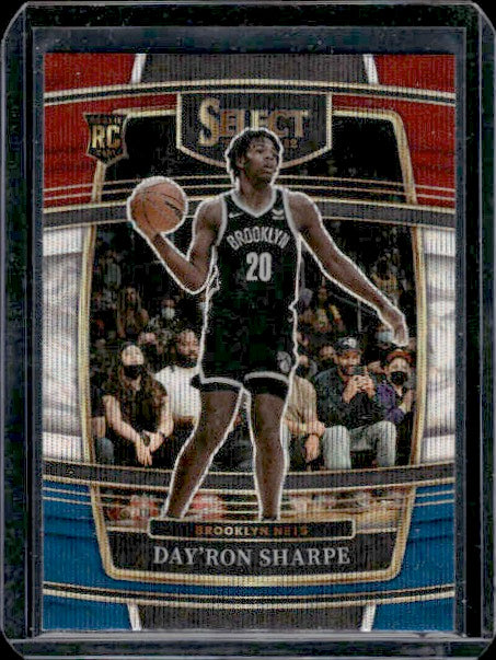 2021-22 Panini Select #33 Day'Ron Sharpe Tri-Color Prizms RC