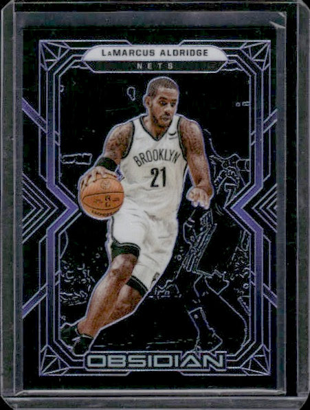 2021-22 Panini Obsidian #81 LaMarcus Aldridge Electric Etch Purple #/99