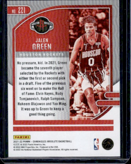 2021-22 Panini Chronicles #221 Jalen Green RC