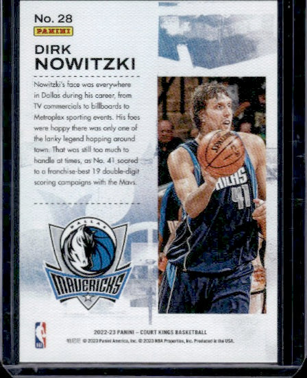 2022-23 Panini Court Kings #28 Dirk Nowitzki Double Exposure