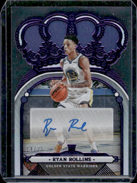 2022-23 Panini Crown Royale #RCA-RYR Ryan Rollins Rookie Crown Auto Purple #/25