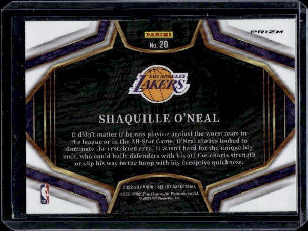 2022-23 Panini Select #20 Shaquille O'Neal Snapshots