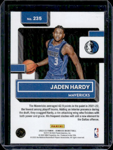 2022-23 Donruss #235 Jaden Hardy Choice RC