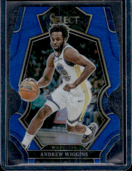 2022-23 Panini Select #110 Andrew Wiggins Blue Prizms Die Cut #/249