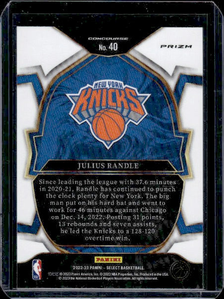 2022-23 Panini Select #40 Julius Randle Tri-Color Prizms