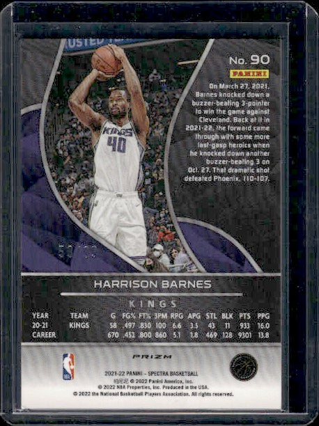 2021-22 Panini Spectra #90 Harrison Barnes Celestial