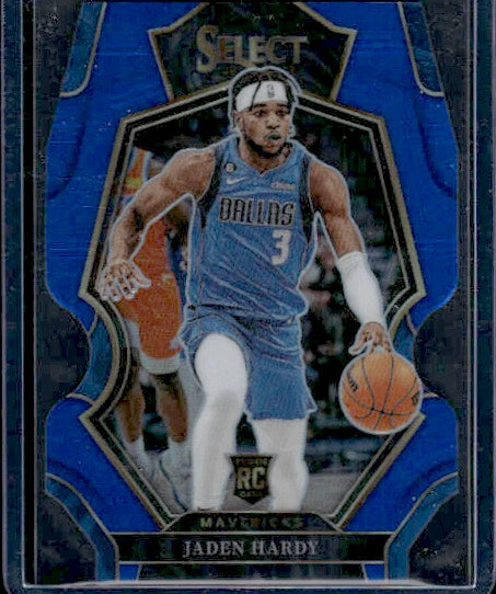 2022-23 Panini Select #174 Jaden Hardy Blue Prizms Die Cut #/249 RC