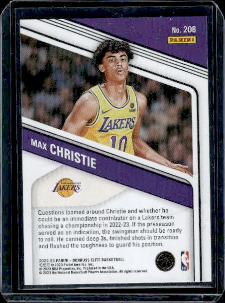 2022-23 Donruss Elite #208 Max Christie Orange RC