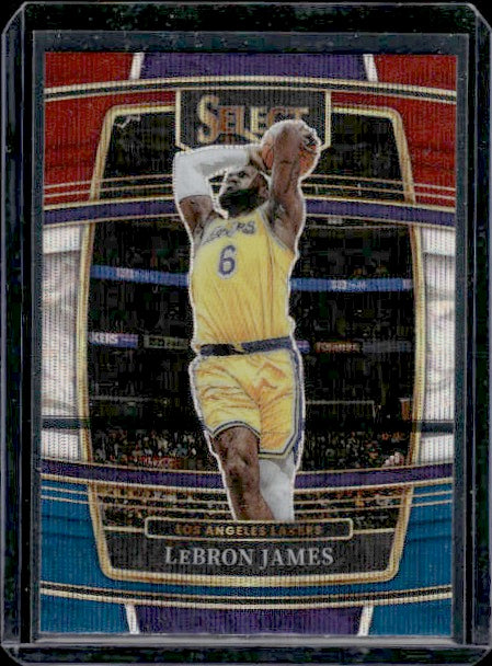 2021-22 Panini Select #100 LeBron James Tri-Color Prizms