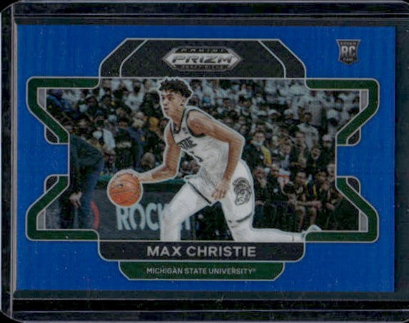 2022 Panini Prizm Draft Picks #90 Max Christie Blue RC