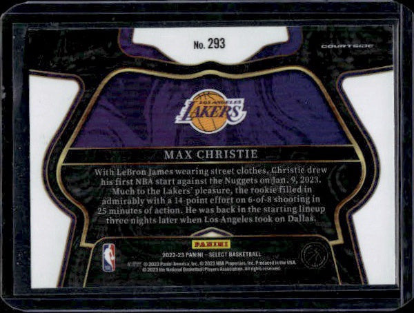 2022-23 Panini Select #293 Max Christie RC