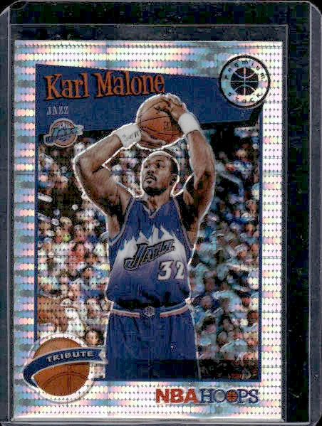 2019-20 Hoops Premium Stock #286 Karl Malone Prizms Pulsar