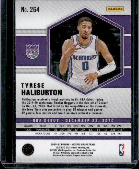 2020-21 Panini Mosaic #264 Tyrese Haliburton Mosaic