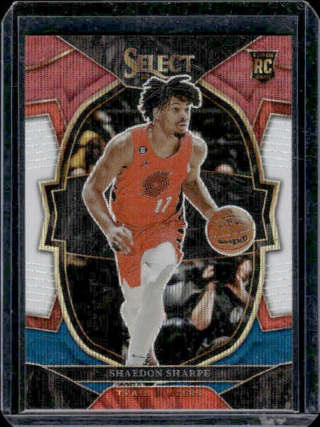 2022-23 Panini Select #71 Shaedon Sharpe Tri-Color Prizms