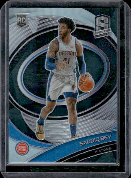 2020-21 Panini Spectra #116 Saddiq Bey Silver RC