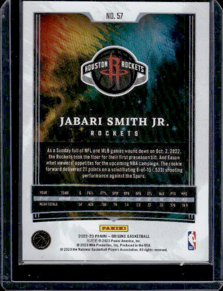 2022-23 Panini Origins #57 Jabari Smith Jr.