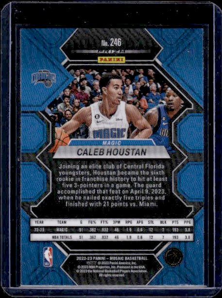 2022-23 Panini Mosaic #246 Caleb Houstan Mosaic RC