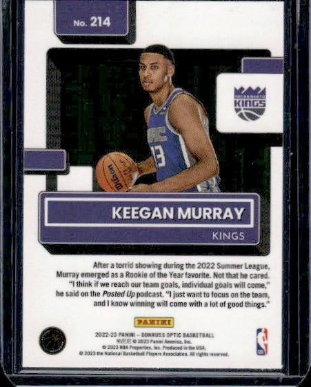 2022-23 Donruss Optic #214 Keegan Murray RC