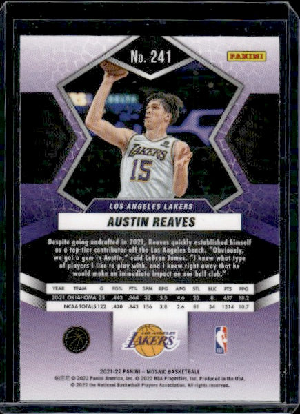 2021-22 Panini Mosaic #241 Austin Reaves RC