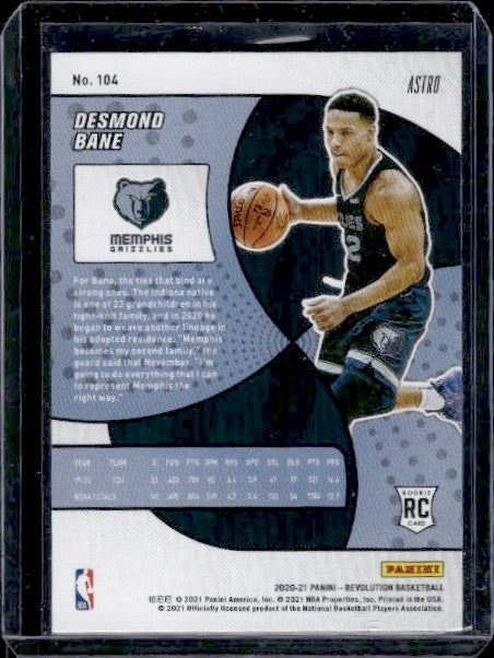 2020-21 Panini Revolution #104 Desmond Bane Astro RC