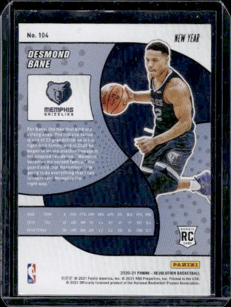 2020-21 Panini Revolution #104 Desmond Bane Chinese New Year RC