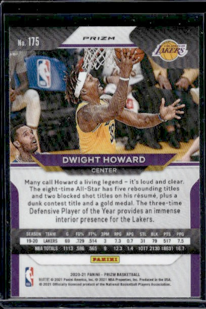 2020-21 Panini Prizm #175 Dwight Howard Choice Blue, Yellow and Green Prizms