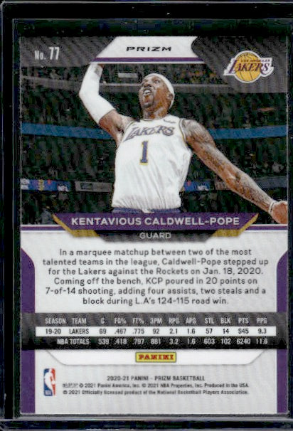 2020-21 Panini Prizm #77 Kentavious Caldwell-Pope Choice GYB Prizms