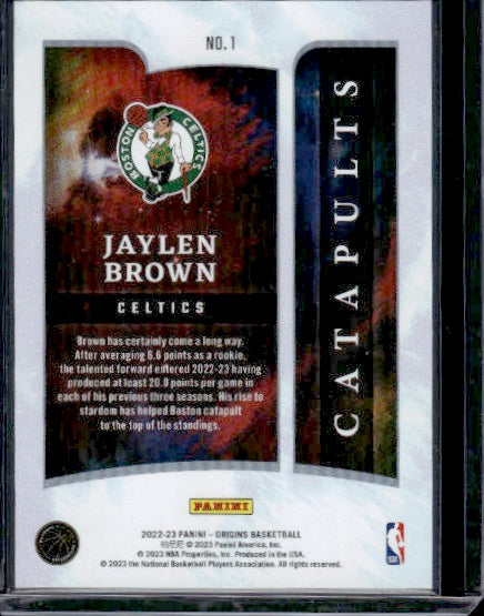 2022-23 Panini Origins #1 Jaylen Brown Catapults Turquoise #/25