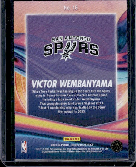 2023-24 Hoops #15 Victor Wembanyama Anti Gravity RC