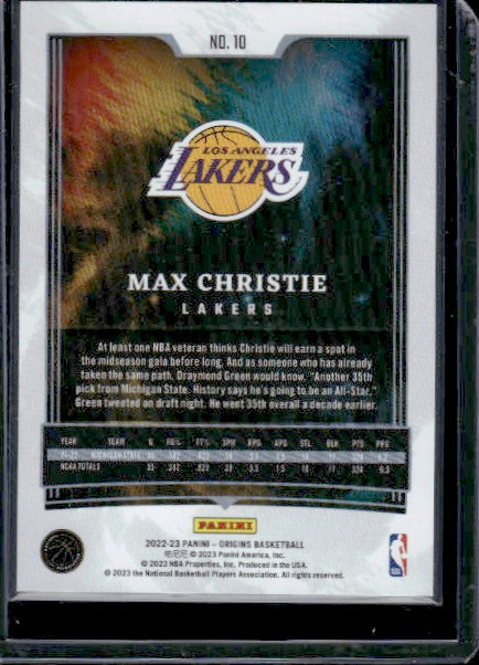 2022-23 Panini Origins #10 Max Christie RC