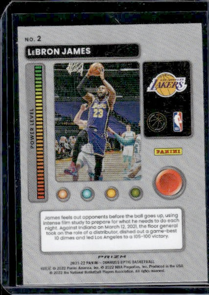 2021-22 Donruss Optic #2 LeBron James T-Minus 3...2...1... Red Wave