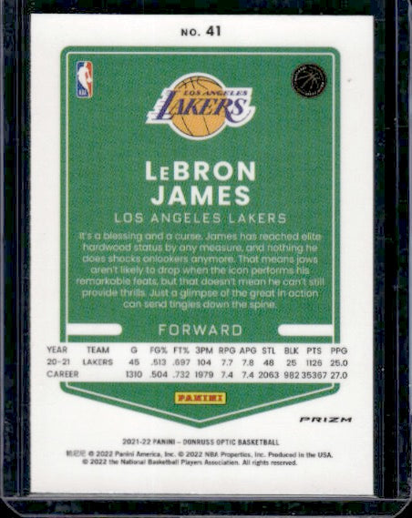 2021-22 Donruss Optic #41 LeBron James Holo