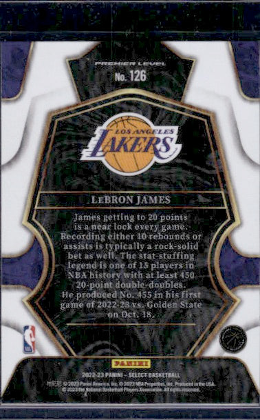 2022-23 Panini Select #126 LeBron James