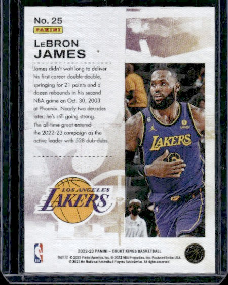 2022-23 Panini Court Kings #25 LeBron James Double Exposure