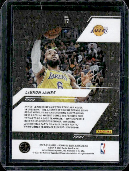 2022-23 Donruss Elite #17 LeBron James Power Formulas