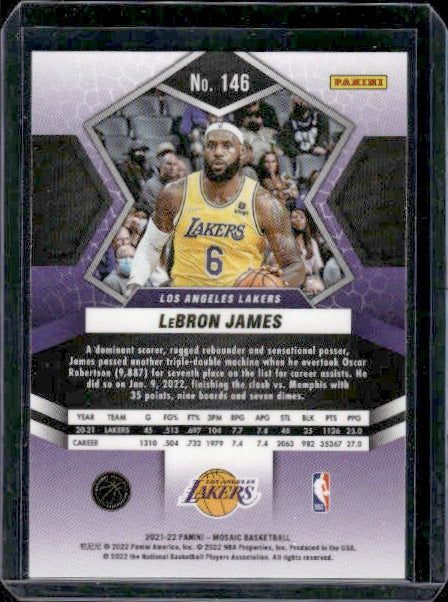 2021-22 Panini Mosaic #146 LeBron James