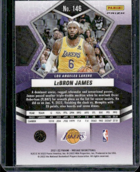 2021-22 Panini Mosaic #146 LeBron James Silver