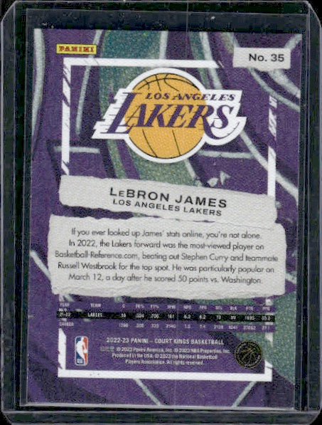 2022-23 Panini Court Kings #35 LeBron James Artist Proof