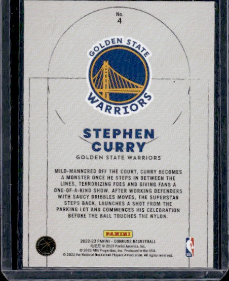 2022-23 Donruss #4 Stephen Curry Craftsmen Purple Press Proof