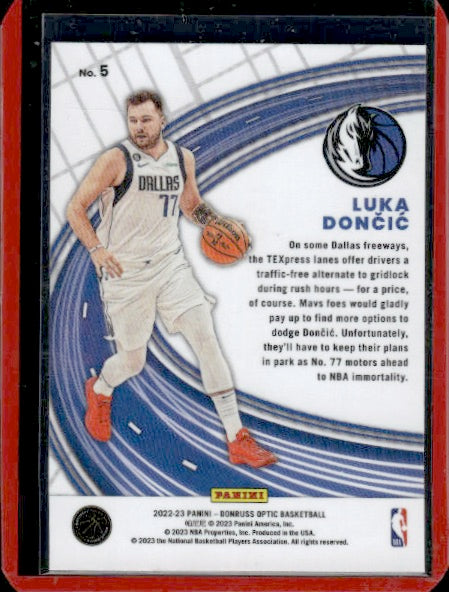 2022-23 Donruss Optic #5 Luka Doncic Express Lane