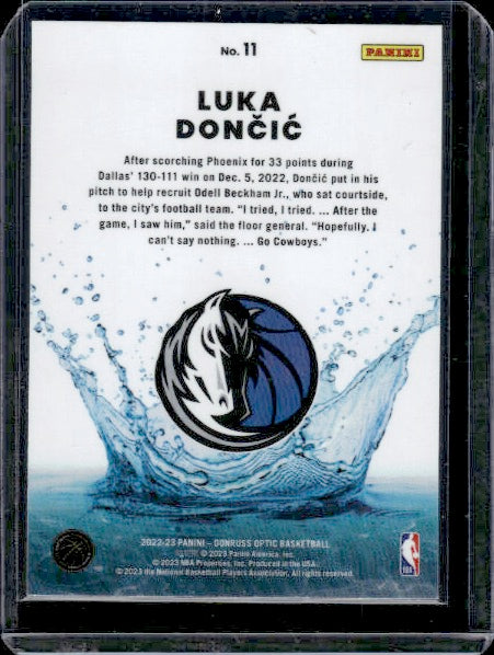 2022-23 Donruss Optic #11 Luka Dončić Splash!