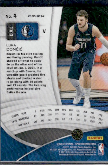 2020-21 Panini Spectra #4 Luka Doncic Asia Variation